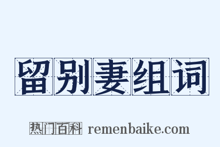 留别妻组词是什么意思的图片